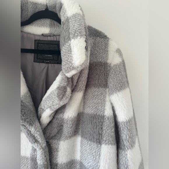 Steve Madden Teddy Plaid Coat NWT - Picture 3 of 7
